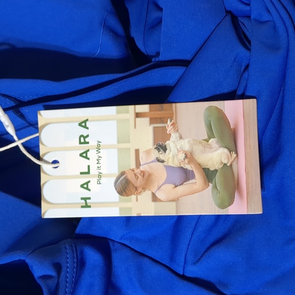 Halara Backless Twisted Flare Dance Active Dress blue size S - Picture 10 of 11